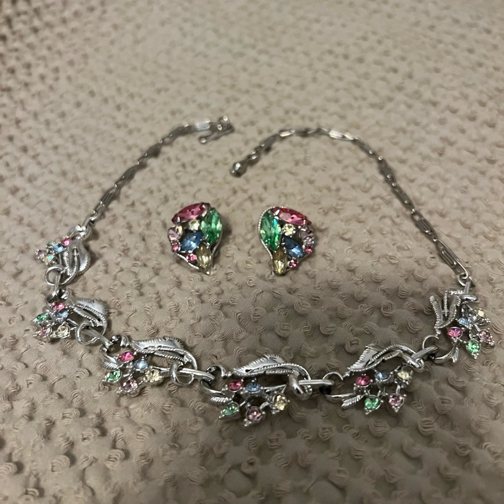Antique necklace and earrings